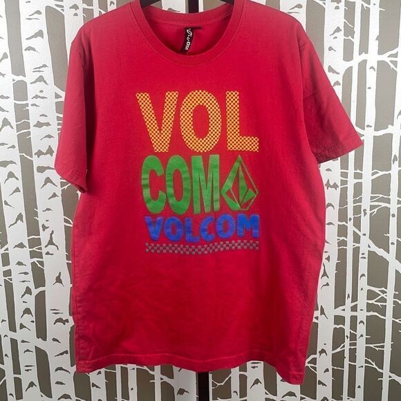 Volcom Red Logo T-Shirt sz XL - Picture 1 of 5